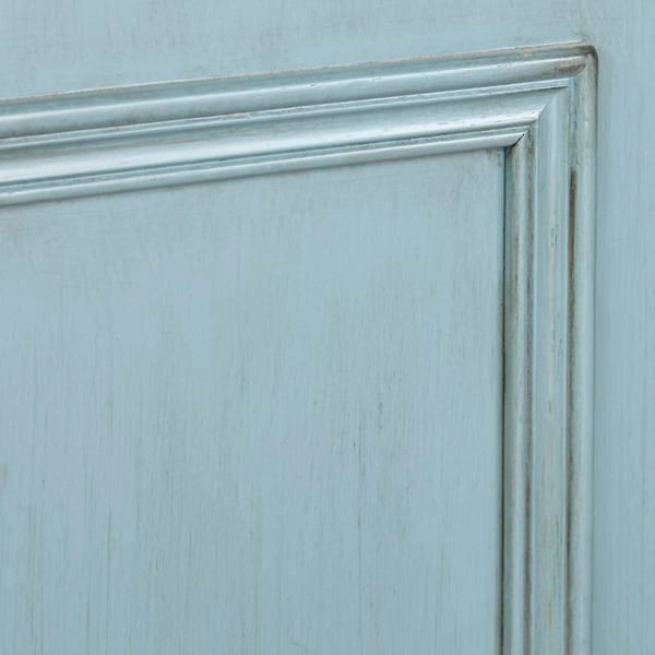 Buffet de ferme, blanc antique/bleu/gris anthracite, 2 personnes