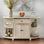 Buffet de ferme, blanc antique/bleu/gris anthracite, 2 personnes