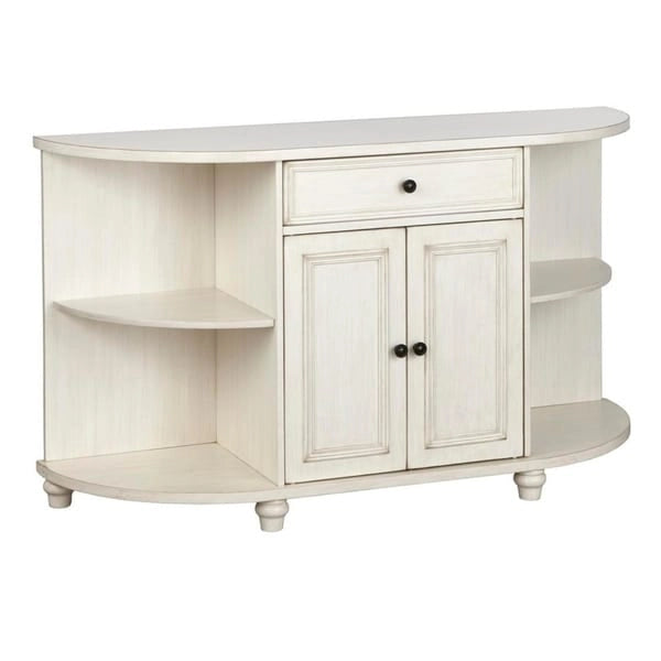 Buffet de ferme, blanc antique/bleu/gris anthracite, 2 personnes