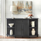 Buffet de ferme, blanc antique/bleu/gris anthracite, 2 personnes