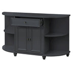 Buffet de ferme, blanc antique/bleu/gris anthracite, 2 personnes
