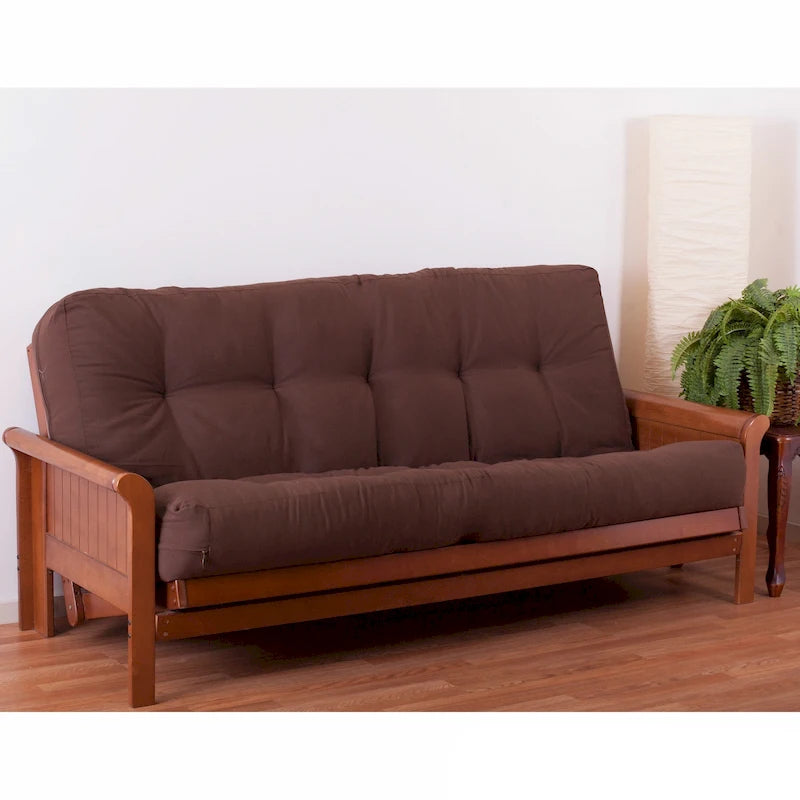 Matelas futon en sergé touffeté multicolore de 22,86 cm, double/grand/très grand, 2 personnes