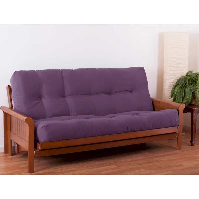 Matelas futon en sergé touffeté multicolore de 22,86 cm, double/grand/très grand, 2 personnes