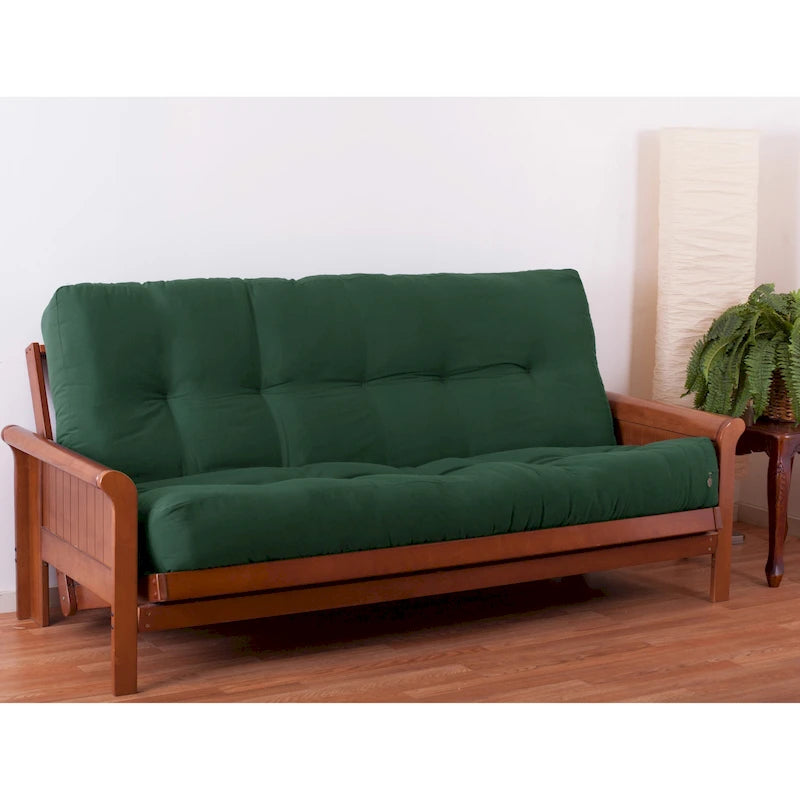 Matelas futon en sergé touffeté multicolore de 22,86 cm, double/grand/très grand, 2 personnes