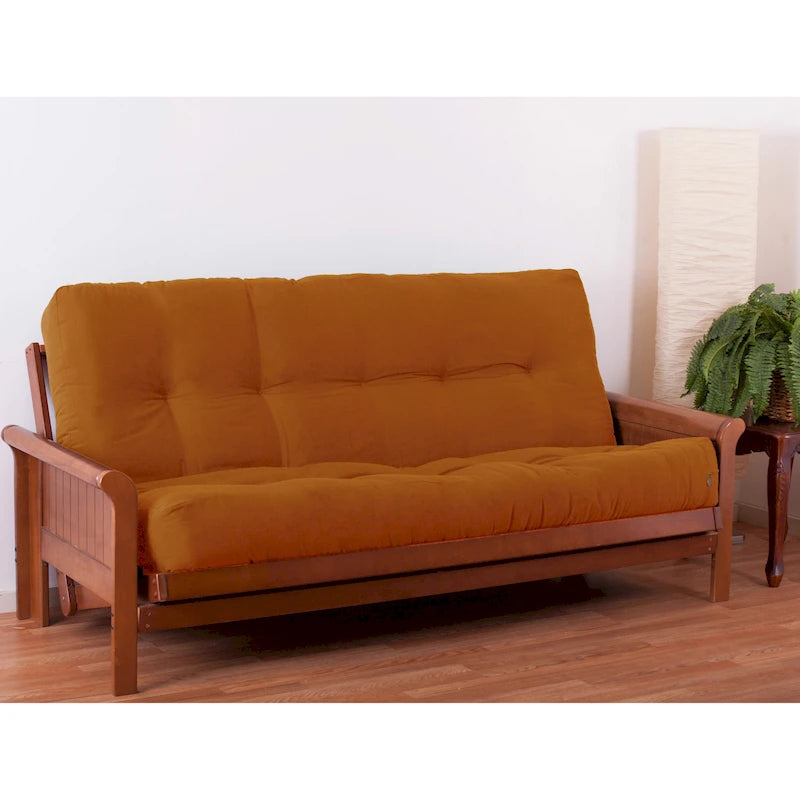Matelas futon en sergé touffeté multicolore de 22,86 cm, double/grand/très grand, 2 personnes
