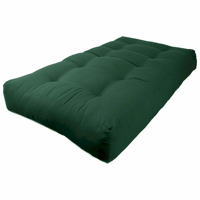 Matelas futon en sergé touffeté multicolore de 22,86 cm, double/grand/très grand, 2 personnes