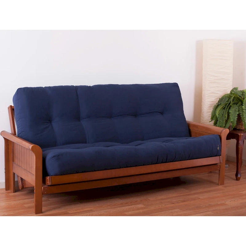 Matelas futon en sergé touffeté multicolore de 22,86 cm, double/grand/très grand, 2 personnes