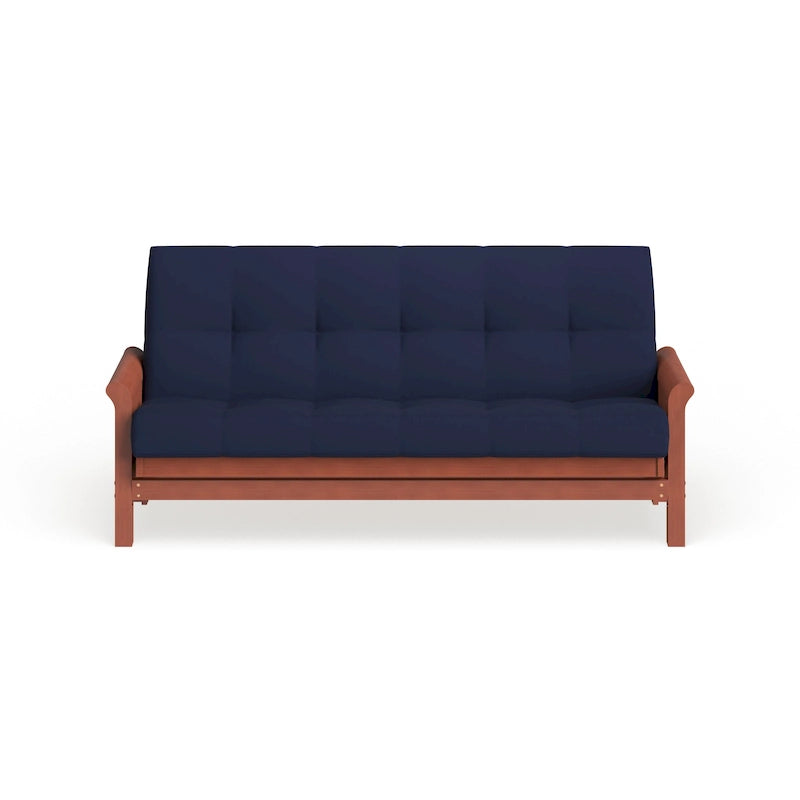Matelas futon en sergé touffeté multicolore de 22,86 cm, double/grand/très grand, 2 personnes