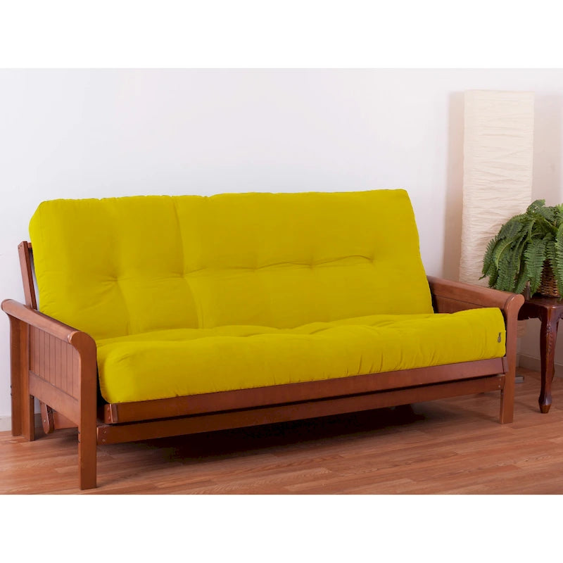 Matelas futon en sergé touffeté multicolore de 22,86 cm, double/grand/très grand, 2 personnes