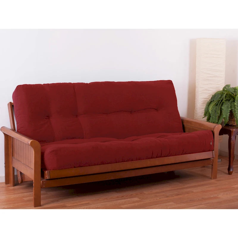 Matelas futon en sergé touffeté multicolore de 22,86 cm, double/grand/très grand, 2 personnes