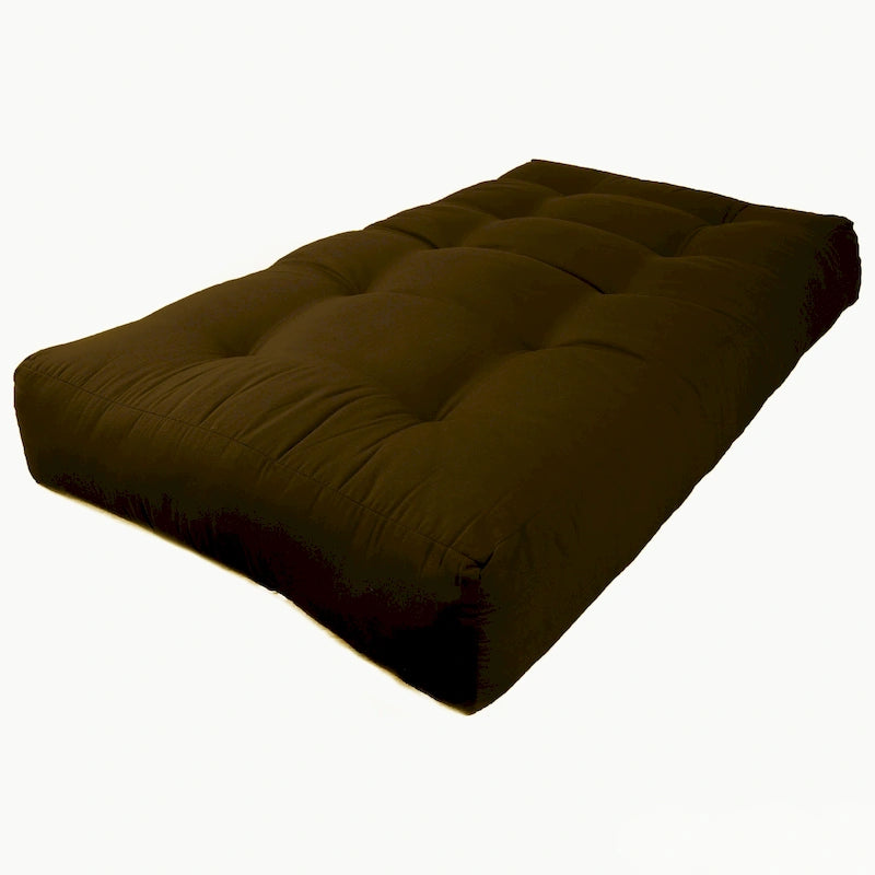 Matelas futon en sergé touffeté multicolore de 22,86 cm, double/grand/très grand, 2 personnes