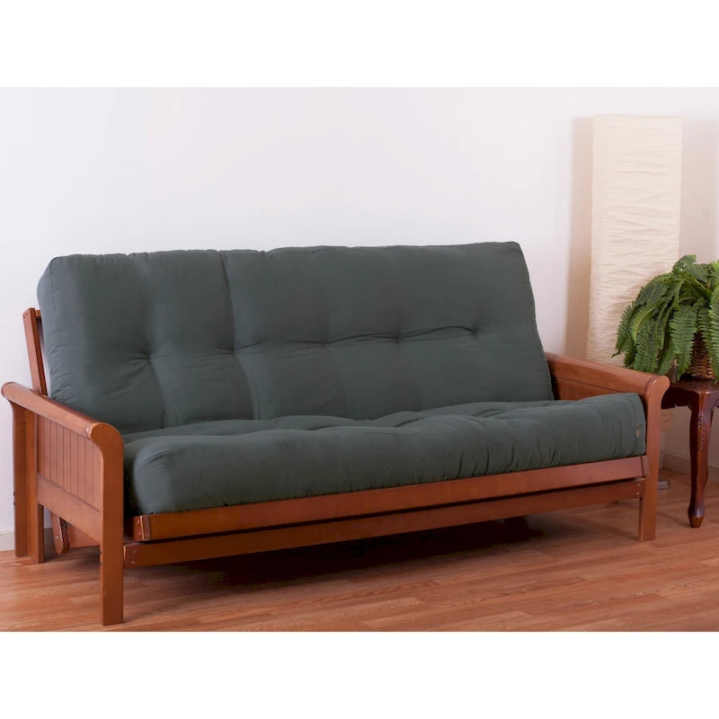Matelas futon en sergé touffeté multicolore de 22,86 cm, double/grand/très grand, 2 personnes