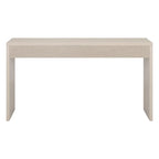 Console de 55" moderne et cannelée en grain noir et blanc d'aulne