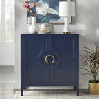 Console avec étagère indigo/noir/blanc/rose magenta/vert jade