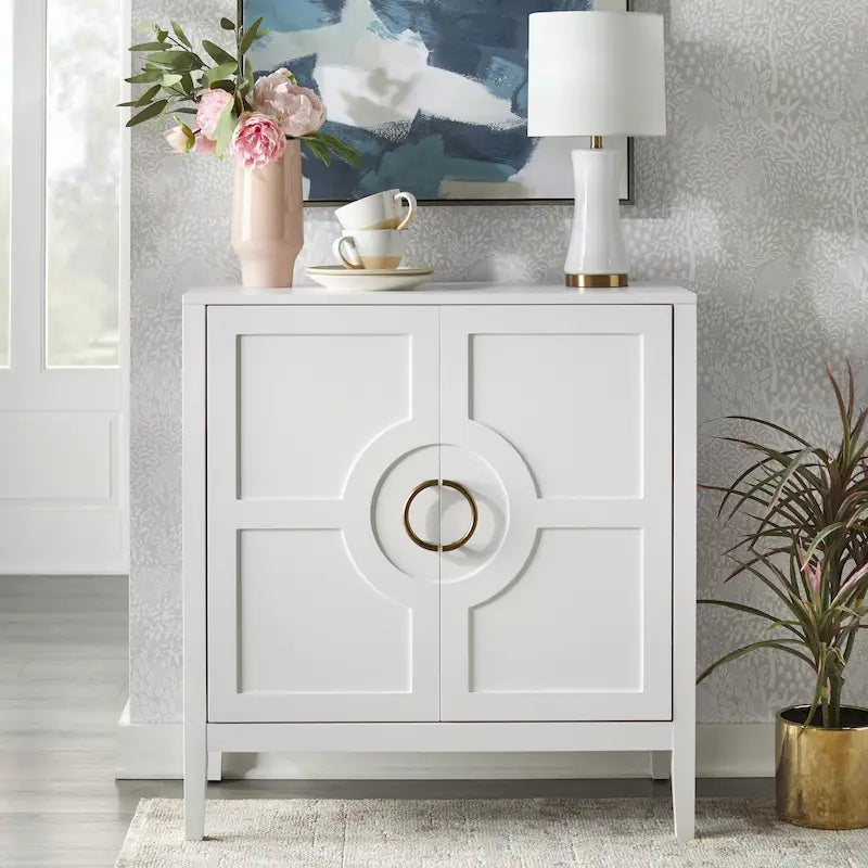 Console avec étagère indigo/noir/blanc/rose magenta/vert jade