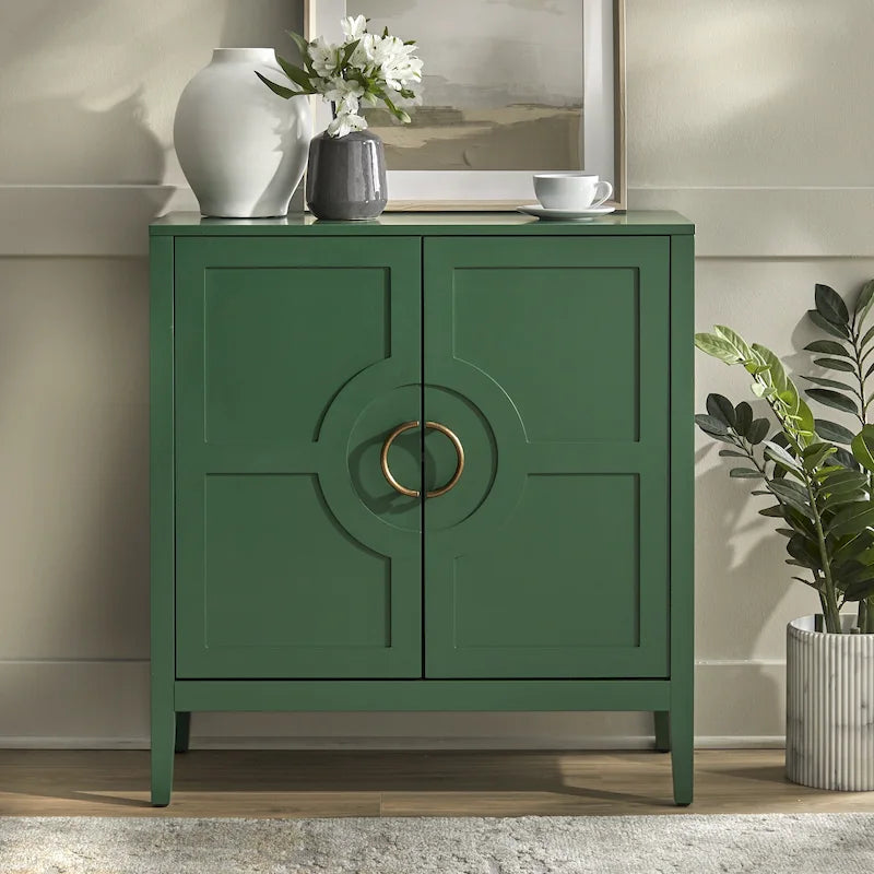 Console avec étagère indigo/noir/blanc/rose magenta/vert jade