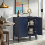 Console avec étagère indigo/noir/blanc/rose magenta/vert jade