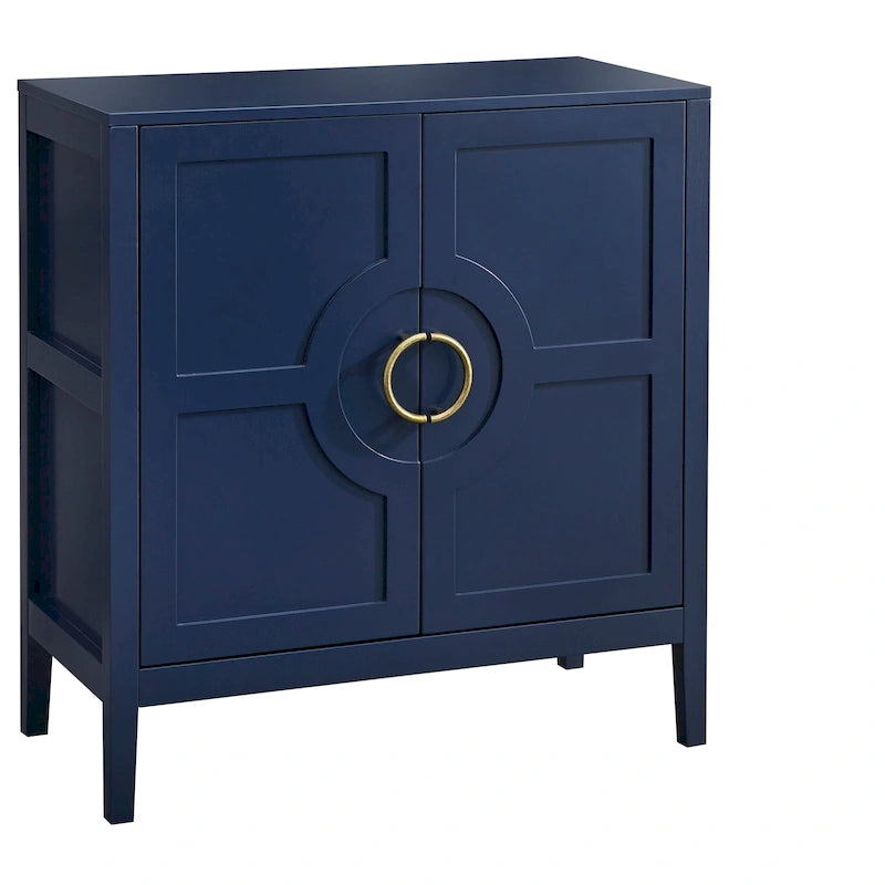 Console avec étagère indigo/noir/blanc/rose magenta/vert jade