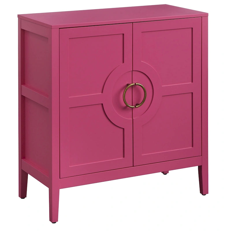 Console avec étagère indigo/noir/blanc/rose magenta/vert jade