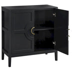 Console avec étagère indigo/noir/blanc/rose magenta/vert jade