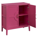 Console avec étagère indigo/noir/blanc/rose magenta/vert jade
