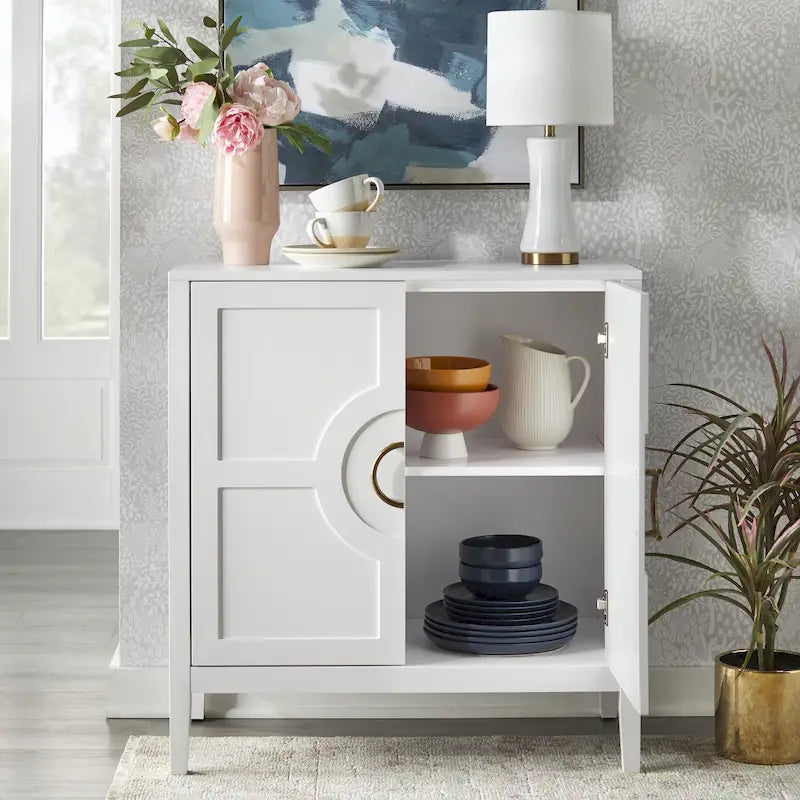 Console avec étagère indigo/noir/blanc/rose magenta/vert jade