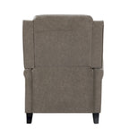 Fauteuil inclinable classique en cuir PU 3 couleurs avec accoudoirs cloutés et pieds en bois pour 1 personne