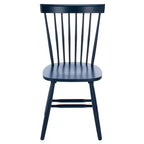 Chaise de salle à manger en bois avec dossier à fuseaux style ferme, 14 couleurs, pour 2 personnes (Lot de 2)