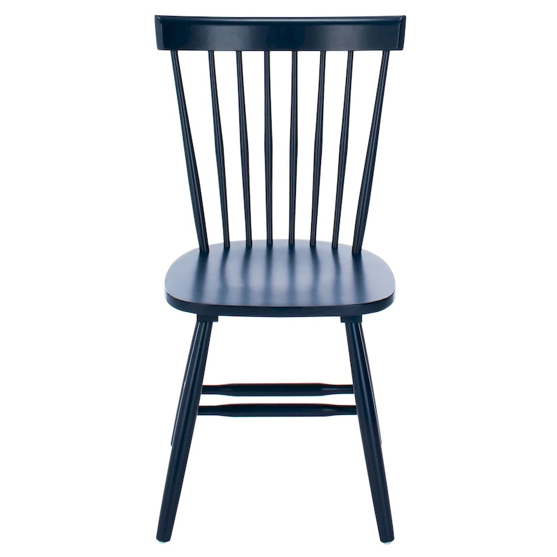 Chaise de salle à manger en bois avec dossier à fuseaux style ferme, 14 couleurs, pour 2 personnes (Lot de 2)