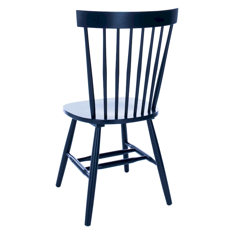 Chaise de salle à manger en bois avec dossier à fuseaux style ferme, 14 couleurs, pour 2 personnes (Lot de 2)