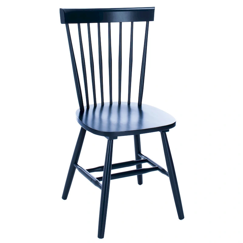 Chaise de salle à manger en bois avec dossier à fuseaux style ferme, 14 couleurs, pour 2 personnes (Lot de 2)