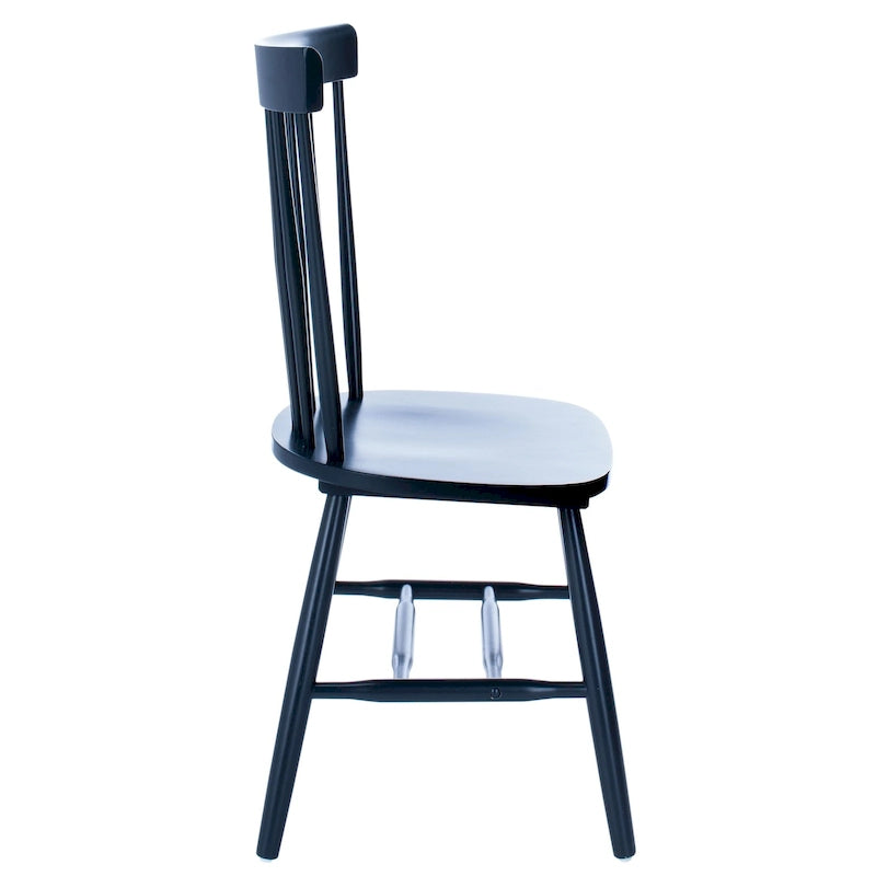 Chaise de salle à manger en bois avec dossier à fuseaux style ferme, 14 couleurs, pour 2 personnes (Lot de 2)