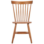 Chaise de salle à manger en bois avec dossier à fuseaux style ferme, 14 couleurs, pour 2 personnes (Lot de 2)