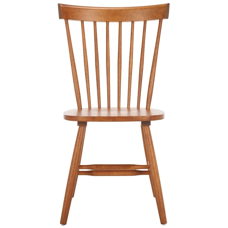 Chaise de salle à manger en bois avec dossier à fuseaux style ferme, 14 couleurs, pour 2 personnes (Lot de 2)