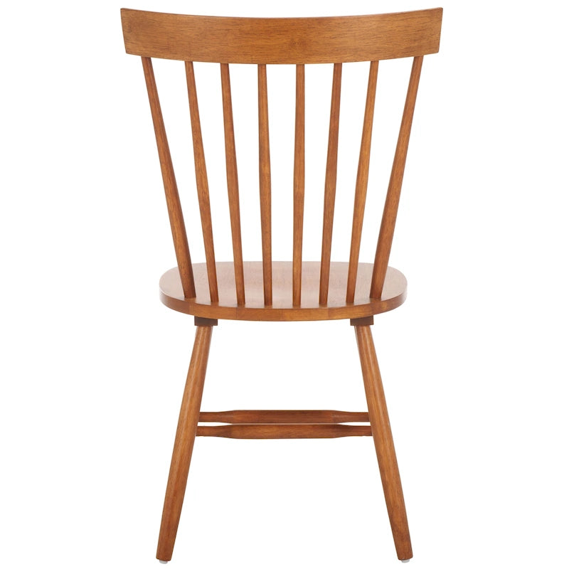 Chaise de salle à manger en bois avec dossier à fuseaux style ferme, 14 couleurs, pour 2 personnes (Lot de 2)