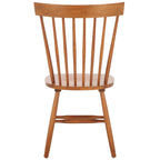 Chaise de salle à manger en bois avec dossier à fuseaux style ferme, 14 couleurs, pour 2 personnes (Lot de 2)