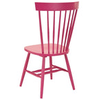 Chaise de salle à manger en bois avec dossier à fuseaux style ferme, 14 couleurs, pour 2 personnes (Lot de 2)