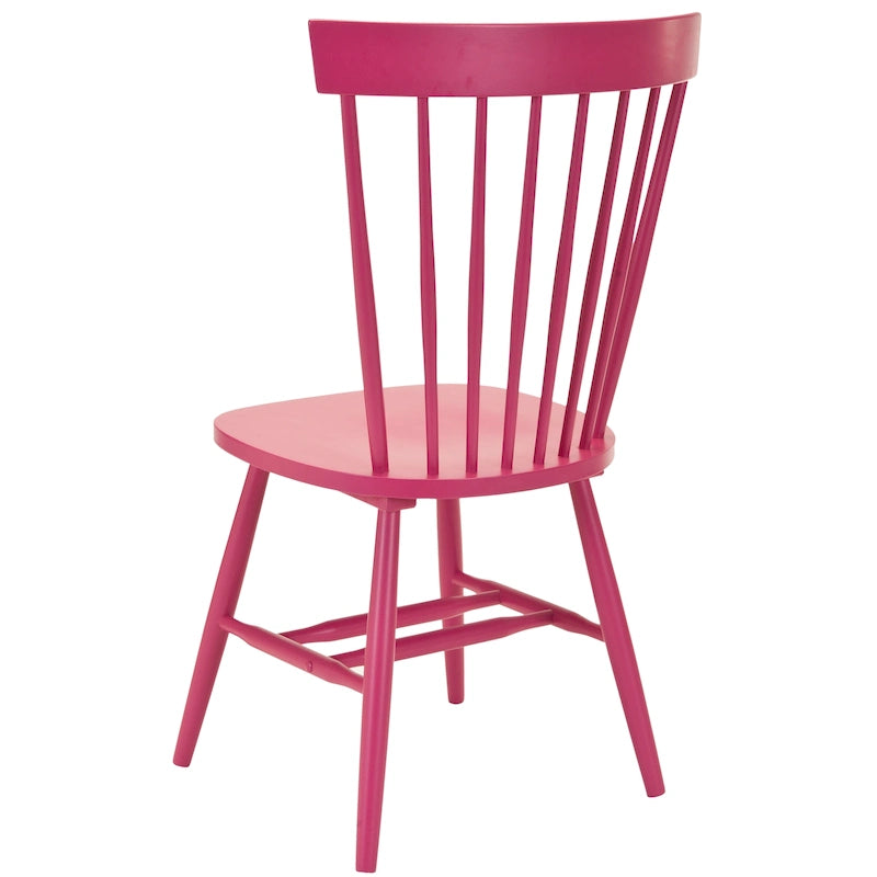 Chaise de salle à manger en bois avec dossier à fuseaux style ferme, 14 couleurs, pour 2 personnes (Lot de 2)