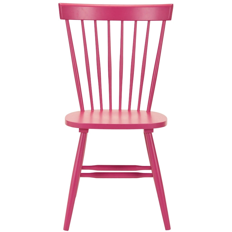 Chaise de salle à manger en bois avec dossier à fuseaux style ferme, 14 couleurs, pour 2 personnes (Lot de 2)