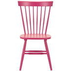 Chaise de salle à manger en bois avec dossier à fuseaux style ferme, 14 couleurs, pour 2 personnes (Lot de 2)