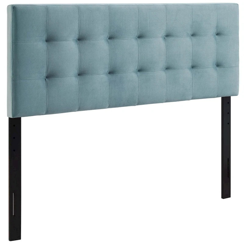 Tête de lit capitonnée en velours rose/gris/bleu clair/blanc/bleu marine, 1 personne