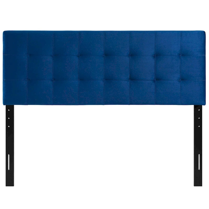 Tête de lit capitonnée en velours rose/gris/bleu clair/blanc/bleu marine, 1 personne
