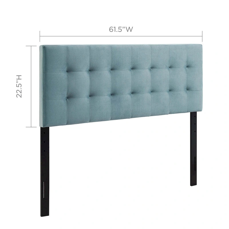 Tête de lit capitonnée en velours rose/gris/bleu clair/blanc/bleu marine, 1 personne