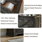 Commode rustique 5 tiroirs en bois manufacturé avec poignées colonnes 4 couleurs