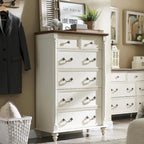 Farmhouse 6 Drawers Dresser Chests, Rustic Wood Chest of Drawers