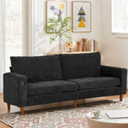 Causeuse moderne touffetée en chenille 8 couleurs avec port USB et housses amovibles pour 2-3 personnes