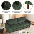 Causeuse moderne touffetée en chenille 8 couleurs avec port USB et housses amovibles pour 2-3 personnes