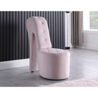 Chaise longue en similicuir/velours en forme de chaussure à talon haut, 1 place