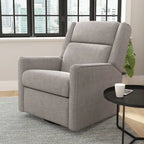 Fauteuil inclinable, à bascule et pivotant 3-en-1 manuel pour 1 personne, crème/gris foncé/gris clair