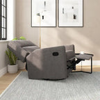 Fauteuil inclinable, à bascule et pivotant 3-en-1 manuel pour 1 personne, crème/gris foncé/gris clair